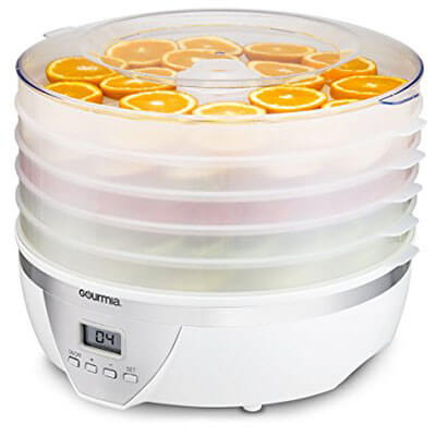 Gourmia GFD1550 Food Dehydrator, 5 Nesting Tray Drying System