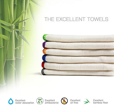 BONDRE Kitchen Towels Eco-friend Microfiber, 100 Percent Bamboo