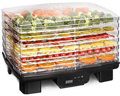 Costzon Food Dehydrator, 6 Trays Vegetable and Fruits Dehydrator