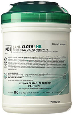 PDI Sani-cloth HB Germicidal Disposable Wipes