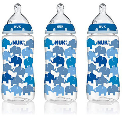 NUK Elephants14074 Baby Bottle with Perfect Fit Nipple, Medium Flow