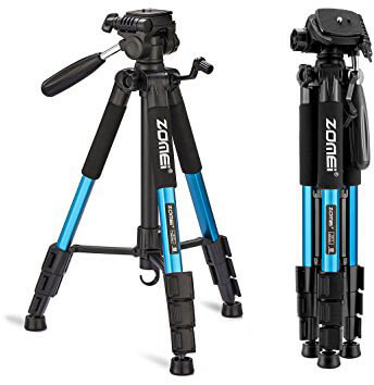 ZOMEI 55-Inch Compact Light Weight Travel Portable Folding SLR Camera Tripod