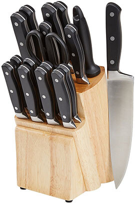 AmazonBasics Premium Knife Set Block