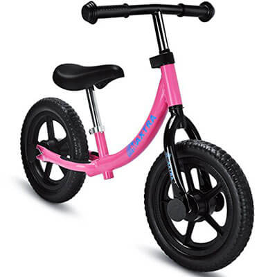 Maxtra 12 Inches Balance Bike Lightweight Sports No-Pedal Walking Bicycle with Adjustable Handlebar and Seat