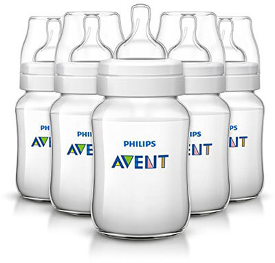 Philips Avent None Colic Baby Bottles Clear, 9oz, 5 Piece