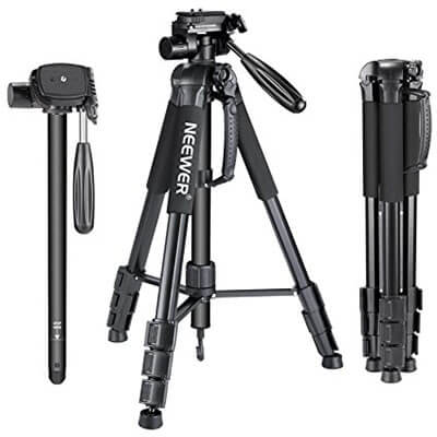 Neewer Portable 70 Inches Aluminum Alloy Camera Tripod/Monopod, 3-Way Swivel Pan Head