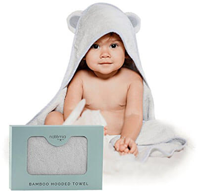 Natemia Bamboo Baby Bath Towel, Hooded