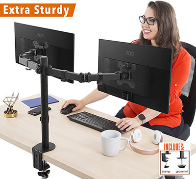 Stand Steady Monitor Arm | Height Adjustable with Full Articulation