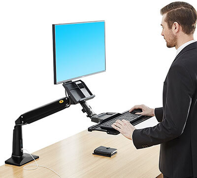 North Bayou Sit/Stand Desk Height-Adjustable Standing Desk Workstation