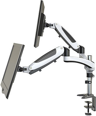 HUANUO Full Motion Dual Monitor Arm Mount Computer Monitor Stand