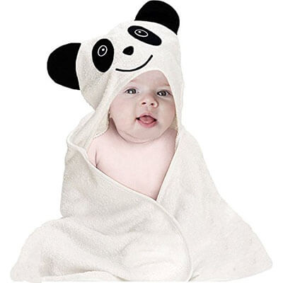 House Again Baby Hooded Bath Towel, Organic Bamboo