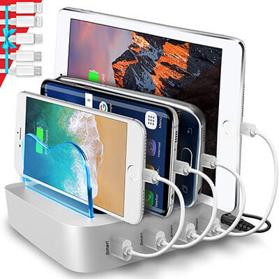 Poweroni 4-Port USB Charging Station Dock