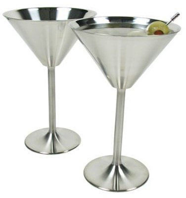 RSVP Endurance Stainless Steel Martini Glasses