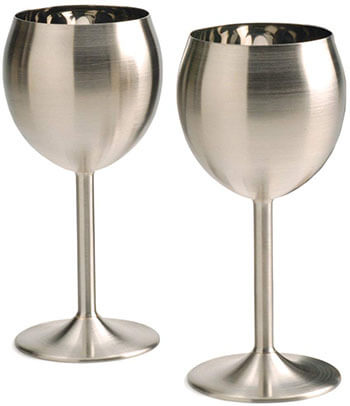 RSVP International Endurance Stainless Steel Wine Glass