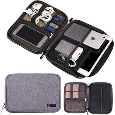 Q-smile Double Layer Travel Electronic Organizer