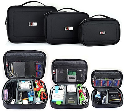 BUBM Electronic Organizer Travel Gadget Bag, 3 pcs