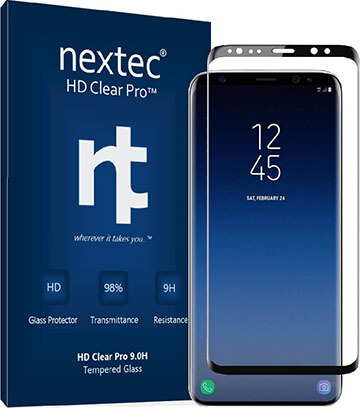 Nextec Galaxy S9 Screen 3D Samsung Protector, S9 Tempered Glass Screen Protector