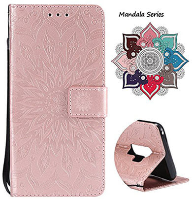 LuckChungTech Samsung Galaxy S9 Plus Leather Wallet Case