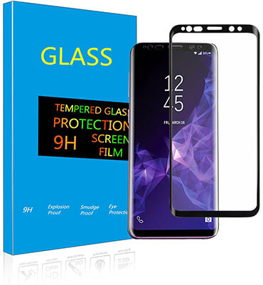 Disxie Premium 3D Full Coverage Tempered Glass Screen Protector for Galaxy S9