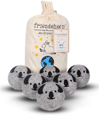 Friendsheep Koala Organic Wool Dryer Balls Handmade