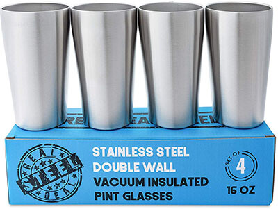 Real Deal Steel Double Wall Vacuum Copper Insulated Metal Cups