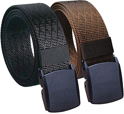 HoananMens Nylon Tactical Waist Casual Work Metal Web Belt