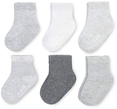 Fruit of the Loom Baby 6-Pack Crew-Length Socks