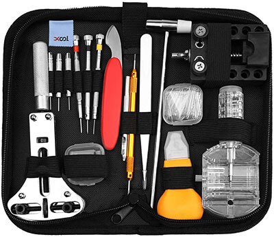 XOOL Deluxe Watch Band Repair Tool Set with Carrying Case