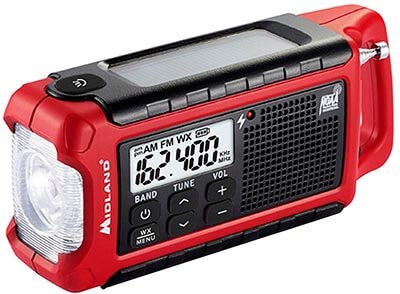 Midland - ER210, Emergency Multiple Power Sources, SOS NOAA Weather Scan Radio