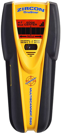 Zircon MultiScanner i520- Stud Finder with Metal & Live AC Wire Detection