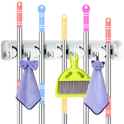 DiGiCare Wall Mount Mop Holder Broom