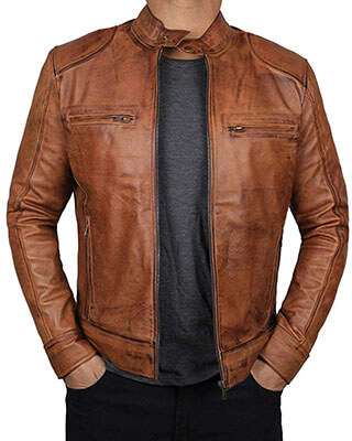 Blingsoul Brown Leather Jacket Men - Genuine Lambskin Men’s Leather Jackets