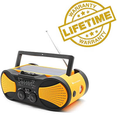 RunningSnail AM/FM Emergency Radio with 4000mAh Battery, Flashlight and Reading Lamp