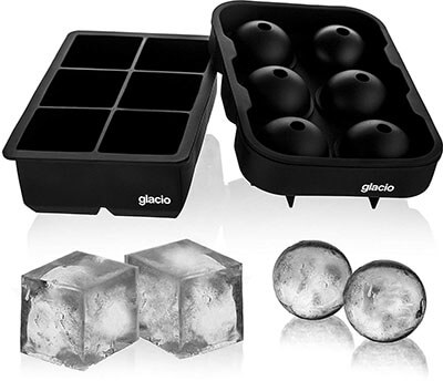 Glacio Ice Cube Trays Silicone Combo Mold