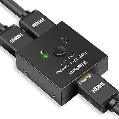 IHarbort 2-Port HDMI 2.0 Splitter Adapter