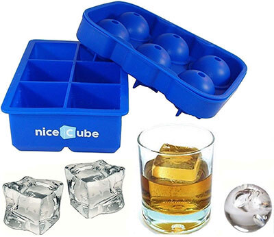 NiceCube Ice Ball Maker and Large Ice Cube Tray