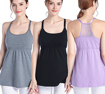 SUIEK Nursing Top Tank Cami