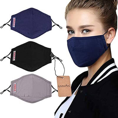 Aniwon 3-Pack Anti Dust Pollution Mask