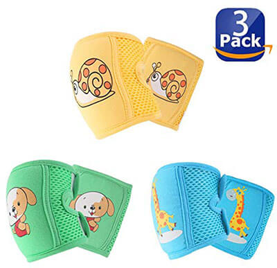 NASHRIO Baby Knee Pads for Crawling Elbows and Legs Adjustable Straps