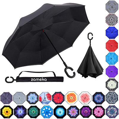 Z ZAMEKA Double Layer Inverted Umbrella