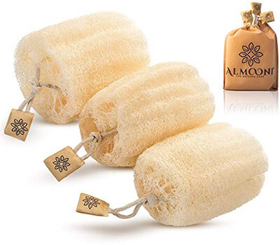 ALMOONI Egyptian Shower Loofah Sponge