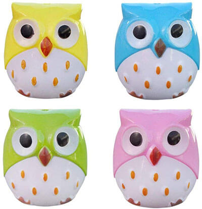 Ailive Dual-Holes Mini Cute Owl Pencil Sharpener