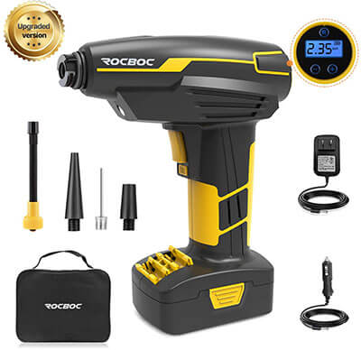 Rocboc Cordless Air Compressor Tire Inflator