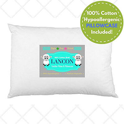 LANCON Kids Pillow and Toddler Pillowcase