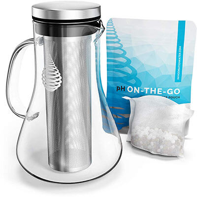 Invigorated Water PH REPLENISH Glass Alkaline Water Pitcher