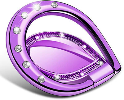 VEGO Phone Ring Holder Glitter0Rhinestone Finger Ring Stand-with 360 Degree Rotation