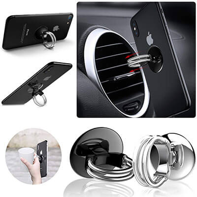 Eyansda Phone Ring Holder and Air Vent Car Phone Mount