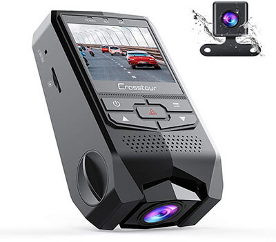 Crosstour Dual Dash Cam FHD 1080P Mini Dual