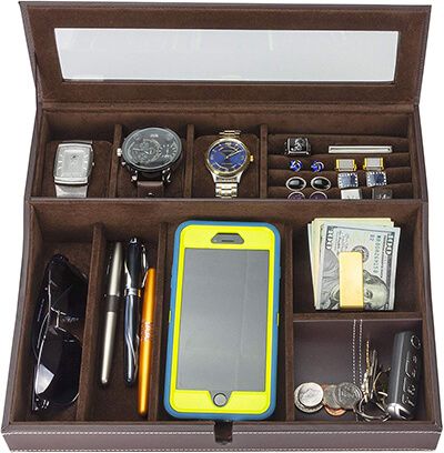 HOUNDSBAY Navigator Big Dresser Valet Organizer for Men