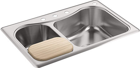 Kohler K-3361-4-NA Stainless Steel Kitchen Sink